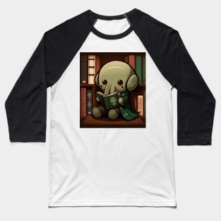 Chibi Cthulhu says "Reading is good for the soul" Baseball T-Shirt